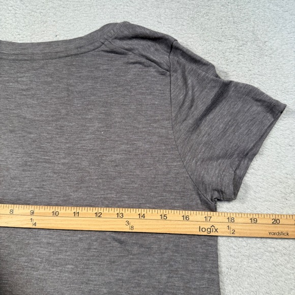 Champion Indiana University Hoosiers V‎ Neck T Shirt Womens Cut Small Gray IU - Picture 5 of 7